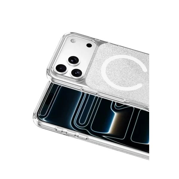 Onegif Apple İphone 17 Pro Max Sora Simli Magsafe Kapak - Beyaz