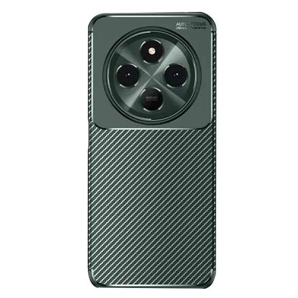 Xiaomi Redmi 14c Kılıf Auto Focus Karbon Kapak - Koyu Yeşil
