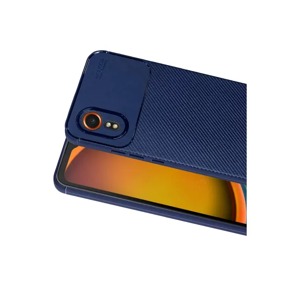 Samsung Galaxy Xcover 7 Kılıf Auto Focus Karbon Kapak - Lacivert