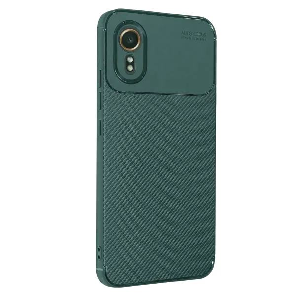 Samsung Galaxy Xcover 7 Kılıf Auto Focus Karbon Kapak - Yeşil