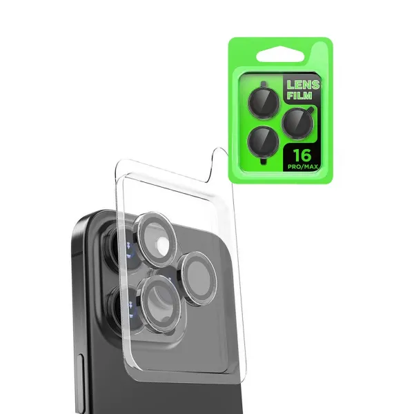 Apple İphone 16 Pro Max Raze Metal Kamera Lens - Siyah