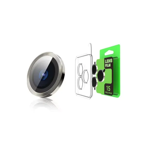 Apple İphone 15 Plus Raze Metal Kamera Lens - Pembe