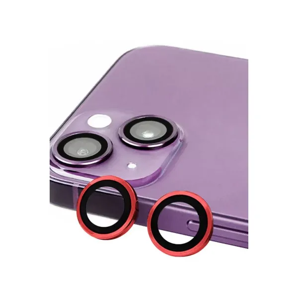 Apple İphone 14 Plus Raze Metal Kamera Lens - Kırmızı