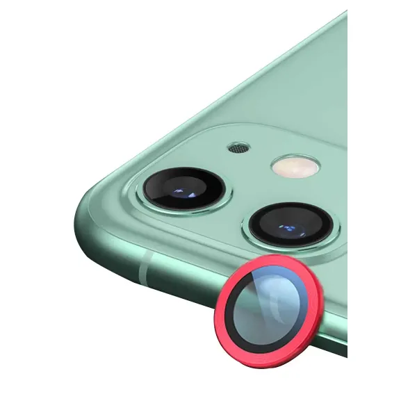 Apple İphone 12 Raze Metal Kamera Lens - Kırmızı