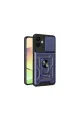 Samsung Galaxy A06 Kılıf Pars Lens Yüzüklü Silikon - Lacivert