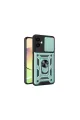 Samsung Galaxy A06 Kılıf Pars Lens Yüzüklü Silikon - Yeşil