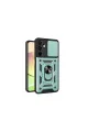 Samsung Galaxy A16 5g Kılıf Pars Lens Yüzüklü Silikon - Yeşil