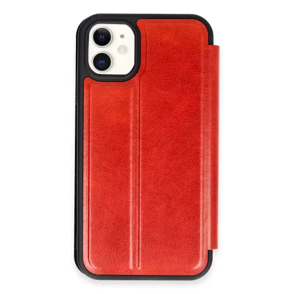 Apple İphone 11 Kılıf Flip Cover - Kırmızı