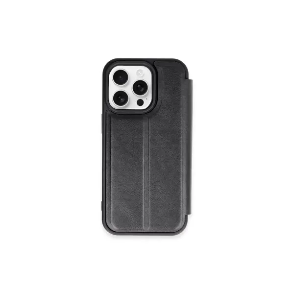 Apple İphone 15 Pro Max Kılıf Flip Cover - Siyah