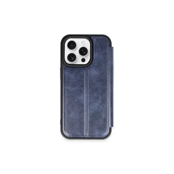 Apple İphone 15 Pro Max Kılıf Flip Cover - Lacivert