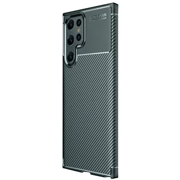 Samsung Galaxy S25 Ultra Kılıf Auto Focus Karbon Kapak - Koyu Yeşil