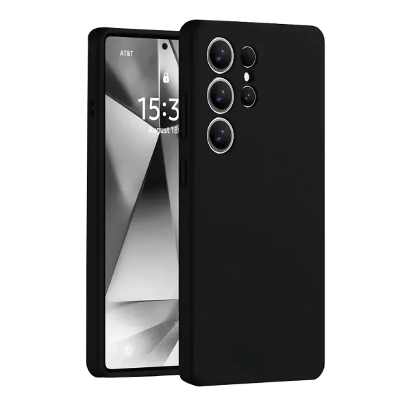 Samsung Galaxy S25 Ultra Kılıf Nano İçi Kadife Silikon - Siyah