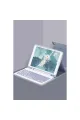 Apple İpad Air 11 (2024) Kılıf Kc01 Smart Klavyeli Tablet Kılıfı - Lacivert