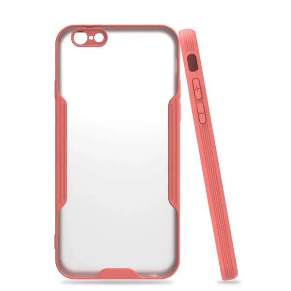 Apple İphone 6 Kılıf Platin Silikon - Pembe