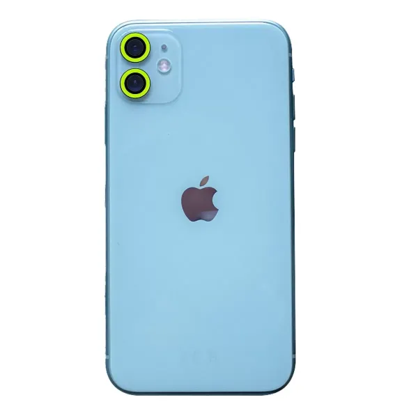 Apple İphone 11 Neon Fosforlu Kamera Lens - Yeşil