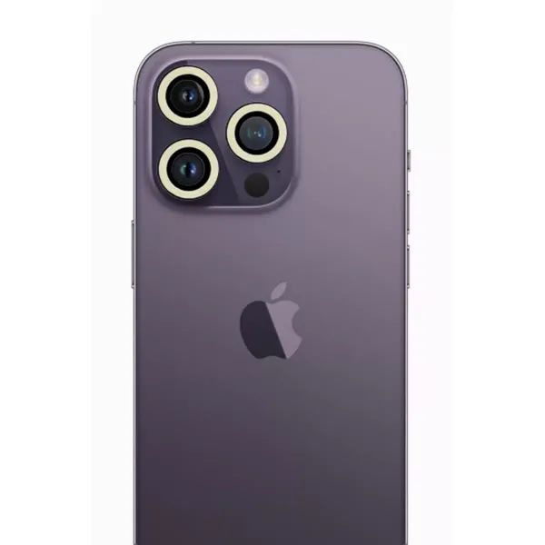 Apple İphone 12 Pro Neon Fosforlu Kamera Lens - Beyaz