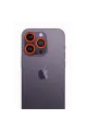 Apple İphone 12 Pro Neon Fosforlu Kamera Lens - Turuncu
