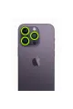 Apple İphone 12 Pro Max Neon Fosforlu Kamera Lens - Yeşil