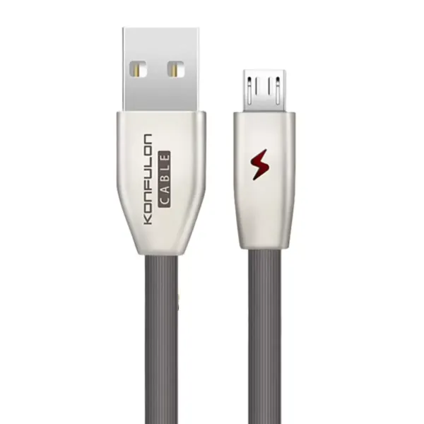 S53 Led Işıklı Micro Usb Kablo 1m 3a - Siyah