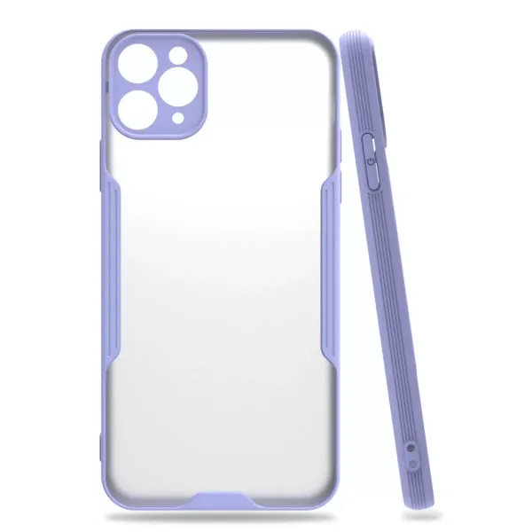Apple İphone 11 Pro Kılıf Platin Silikon - Lila