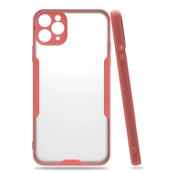 Apple İphone 11 Pro Max Kılıf Platin Silikon - Pembe