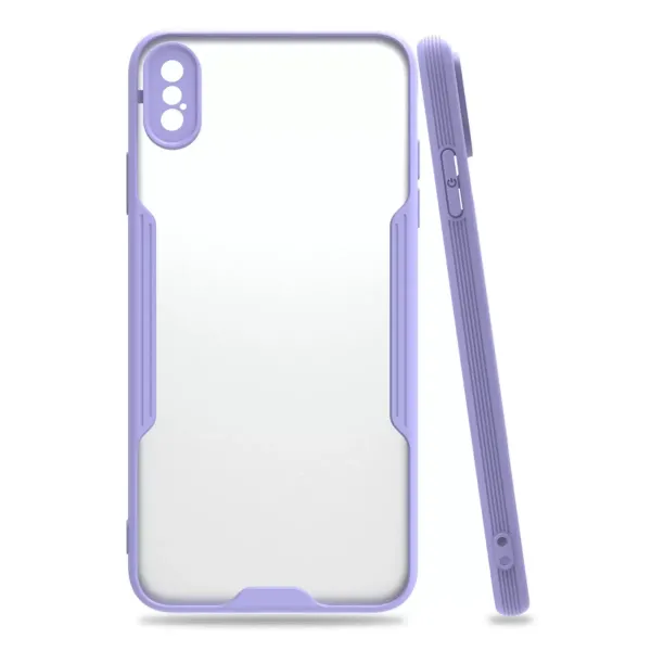 Apple İphone Xs Max Kılıf Platin Silikon - Lila