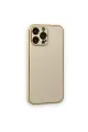 Apple İphone 13 Pro Kılıf Coco Deri Silikon Kapak - Gold