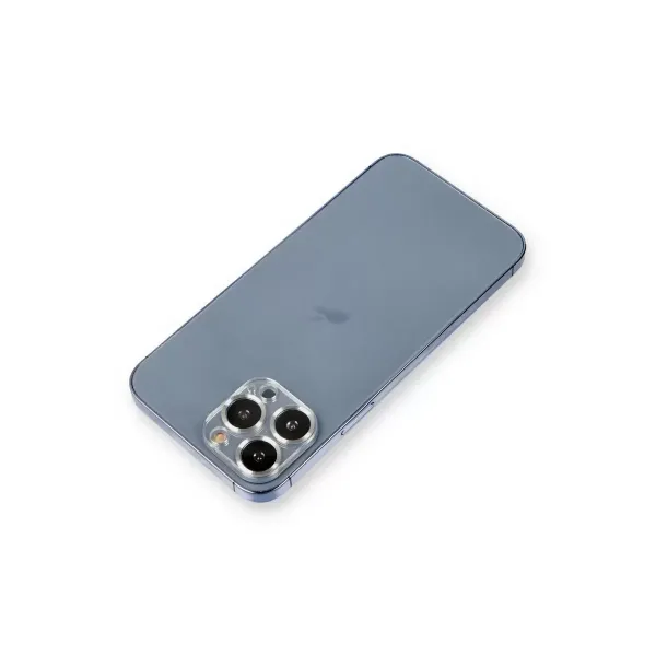Apple İphone 12 Pro Metal Kamera Lens Koruma Cam - Gümüş