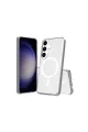 Samsung Galaxy S24 Kılıf Magneticsafe Şeffaf Silikon - Şeffaf