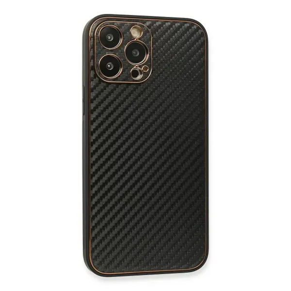 Apple İphone 13 Pro Kılıf Coco Karbon Silikon - Siyah