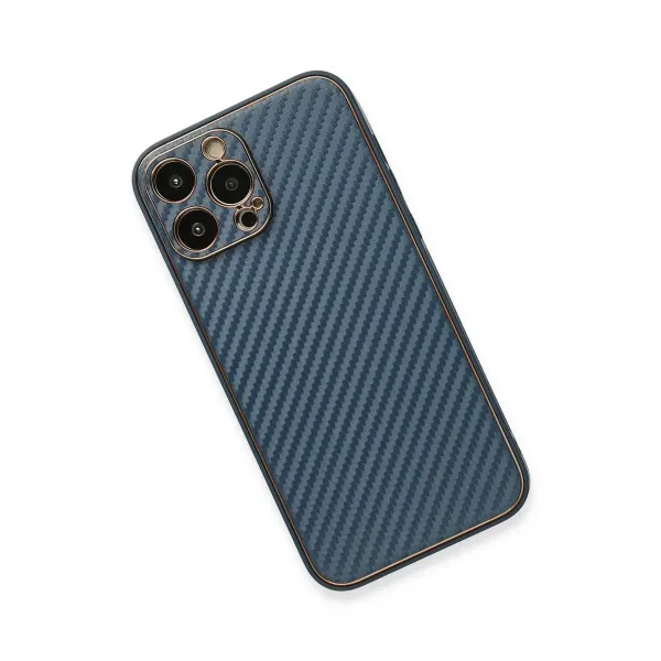 Apple İphone 13 Pro Kılıf Coco Karbon Silikon - Mavi
