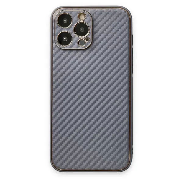 Apple İphone 13 Pro Kılıf Coco Karbon Silikon - Gri