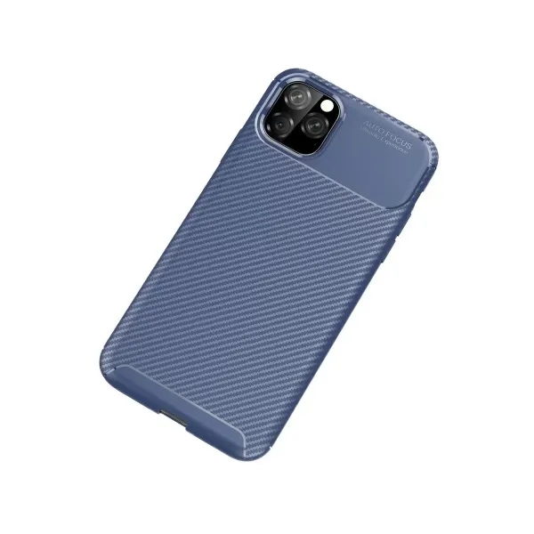 Apple İphone 11 Pro Kılıf Auto Focus Karbon Kapak - Lacivert
