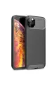 Apple İphone 11 Pro Max Kılıf Auto Focus Karbon Kapak - Siyah