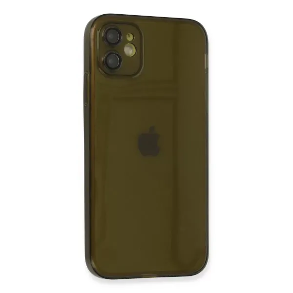 Apple İphone 12 Kılıf Fly Lens Silikon - Siyah