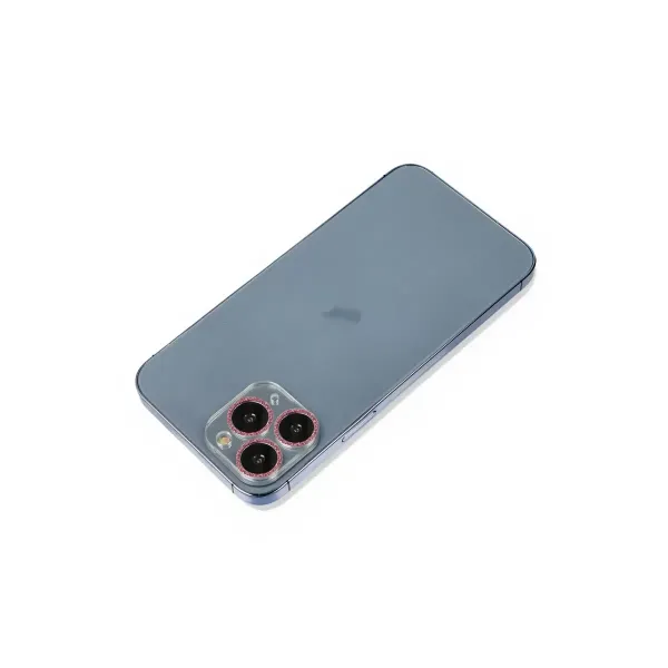 Apple İphone 11 Pro Max Shine Kamera Lens Koruma Cam - Pembe