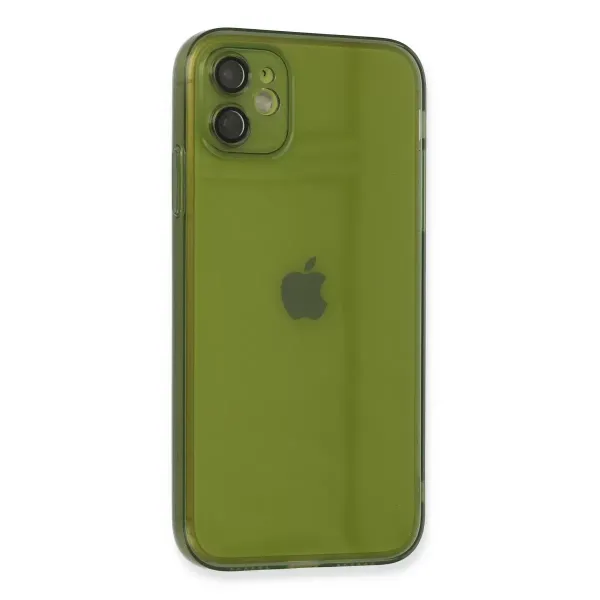 Apple İphone 12 Kılıf Fly Lens Silikon - Yeşil