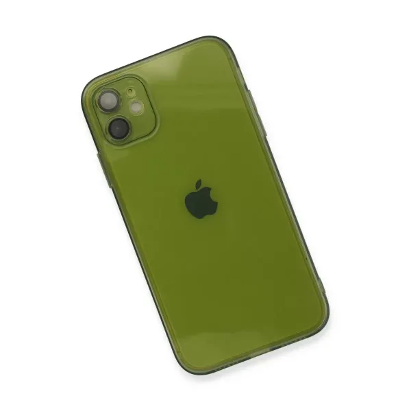 Apple İphone 12 Kılıf Fly Lens Silikon - Yeşil