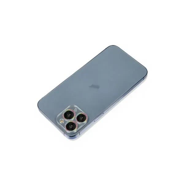 Apple İphone 11 Pro Max Shine Kamera Lens Koruma Cam - Rainbow