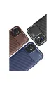 Apple İphone 12 Mini Kılıf Auto Focus Karbon Kapak - Kahverengi