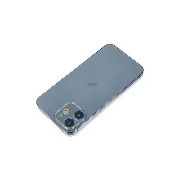 Apple İphone 12 Shine Kamera Lens Koruma Cam - Mavi