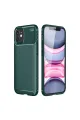 Apple İphone 12 Mini Kılıf Auto Focus Karbon Kapak - Yeşil
