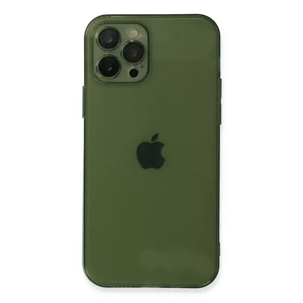 Apple İphone 12 Pro Max Kılıf Fly Lens Silikon - Yeşil