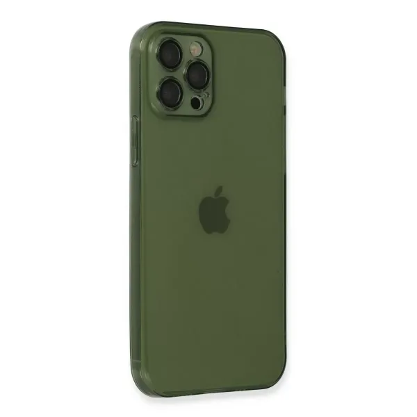 Apple İphone 12 Pro Max Kılıf Fly Lens Silikon - Yeşil