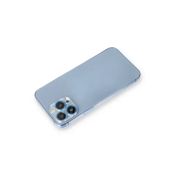 Apple İphone 12 Pro Shine Kamera Lens Koruma Cam - Mavi
