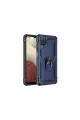 Samsung Galaxy A22 Kılıf Sofya Yüzüklü Silikon Kapak - Lacivert