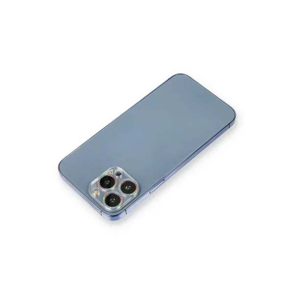 Apple İphone 12 Pro Max Shine Kamera Lens Koruma Cam - Rainbow