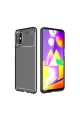 Samsung Galaxy M31s Kılıf Auto Focus Karbon Kapak - Siyah
