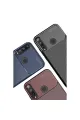 Huawei P40 Lite E Kılıf Auto Focus Karbon Kapak - Kahverengi