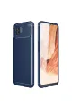 Oppo A73 Kılıf Auto Focus Karbon Kapak - Lacivert